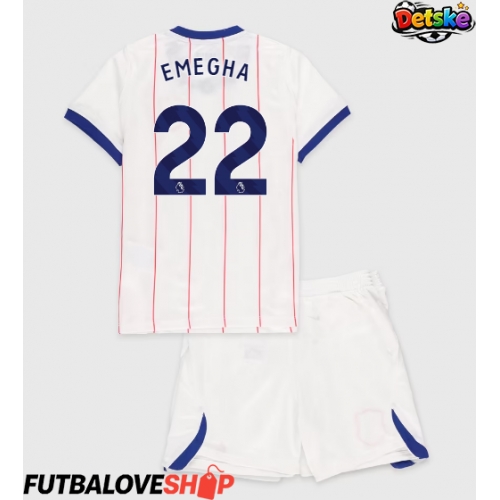 Dres Chelsea Emmanuel Emegha #22 Tretina pre deti 2026-27 Krátky Rukáv (+ trenírky)